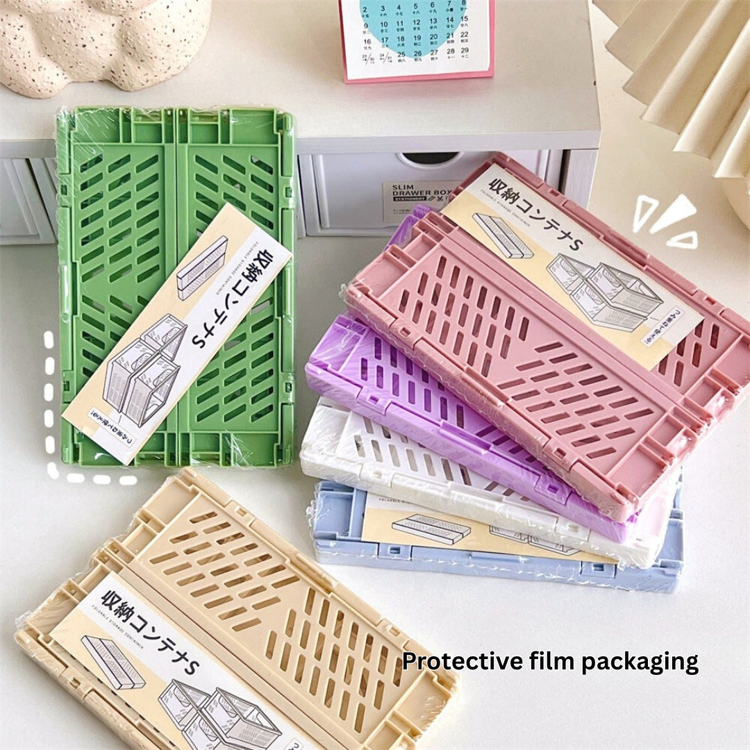 The "Fold-N-Stack" Aesthetic Desk Crate