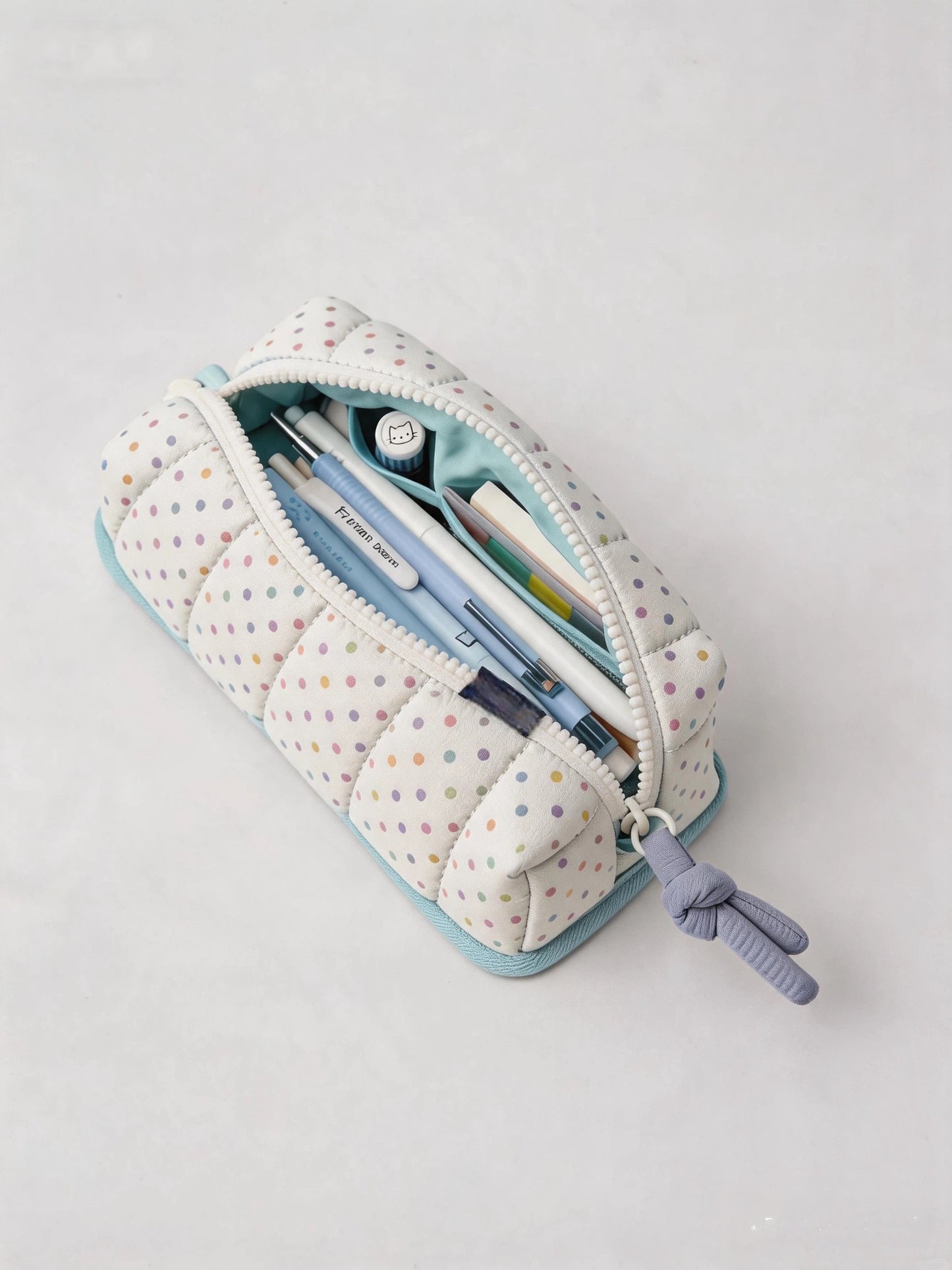 Puffy Polka Bread Pencil Pouch
