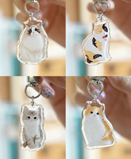Purrfect Cat Keychains – Original Acrylic Charms