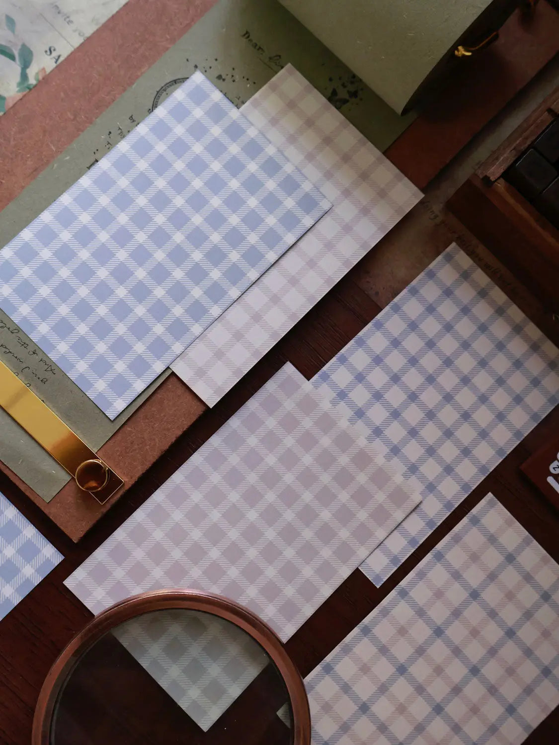 Quiet Plaid Double Sided Memo Notepads