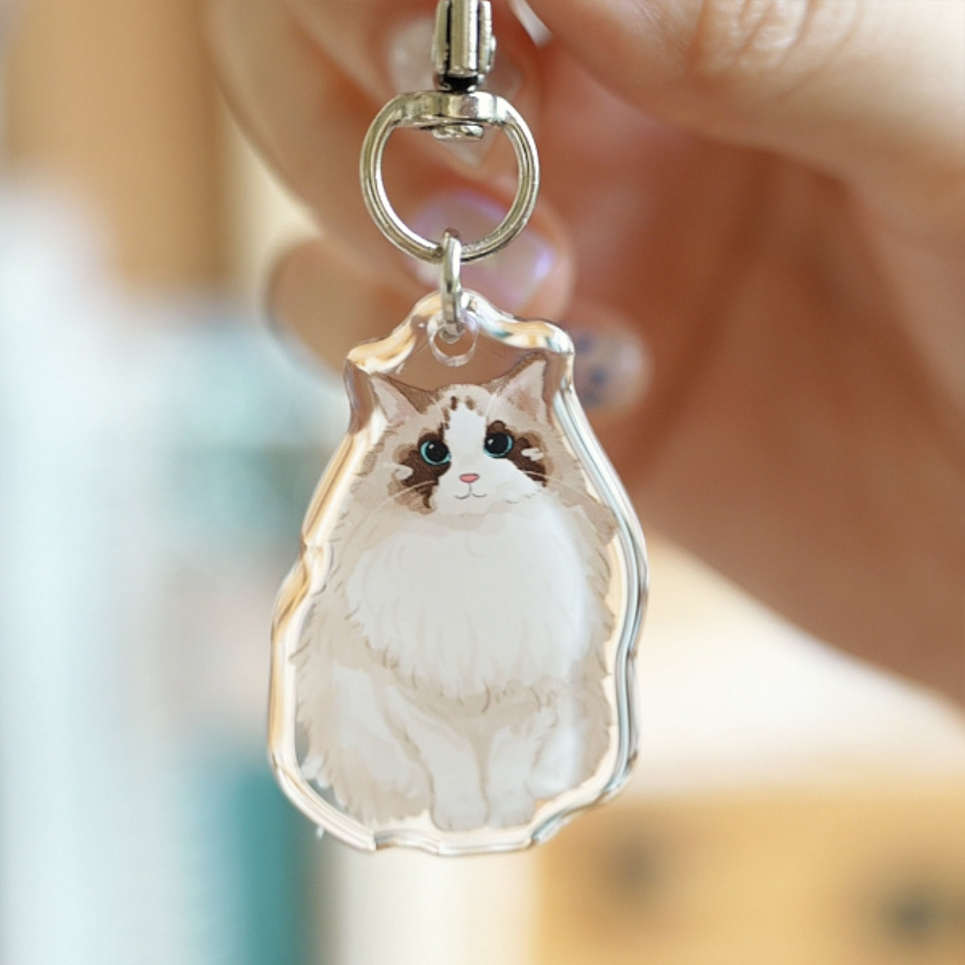 Purrfect Cat Keychains – Original Acrylic Charms