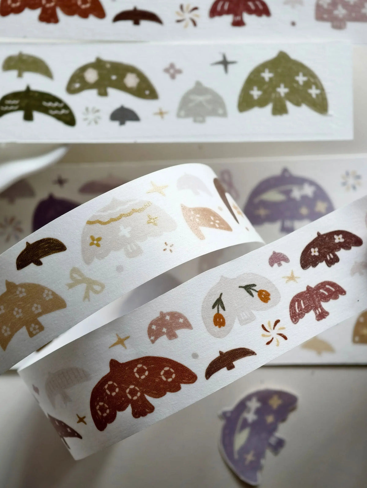 Birds – Light Retro Washi & Matte PET Tape