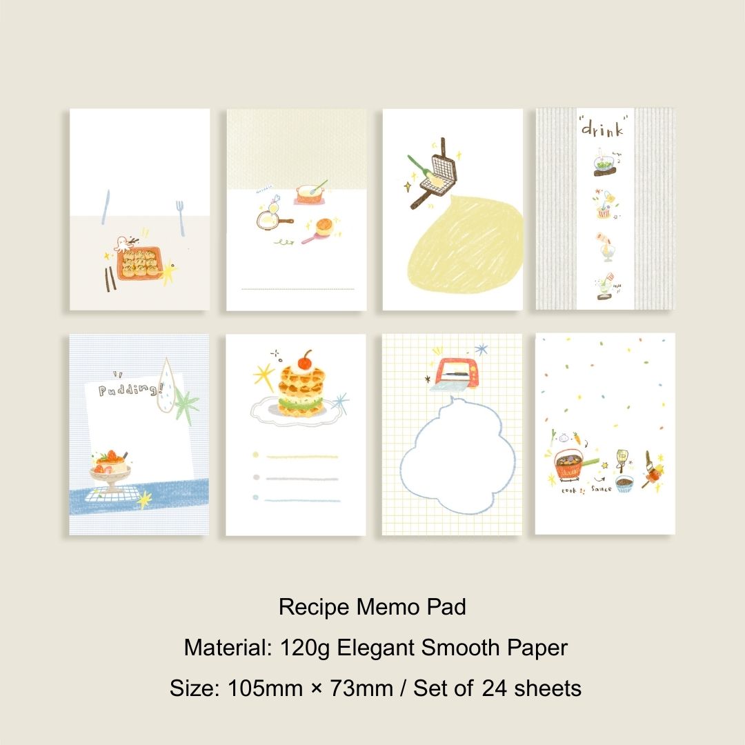 Leisure & Recipe Memo Pad Set