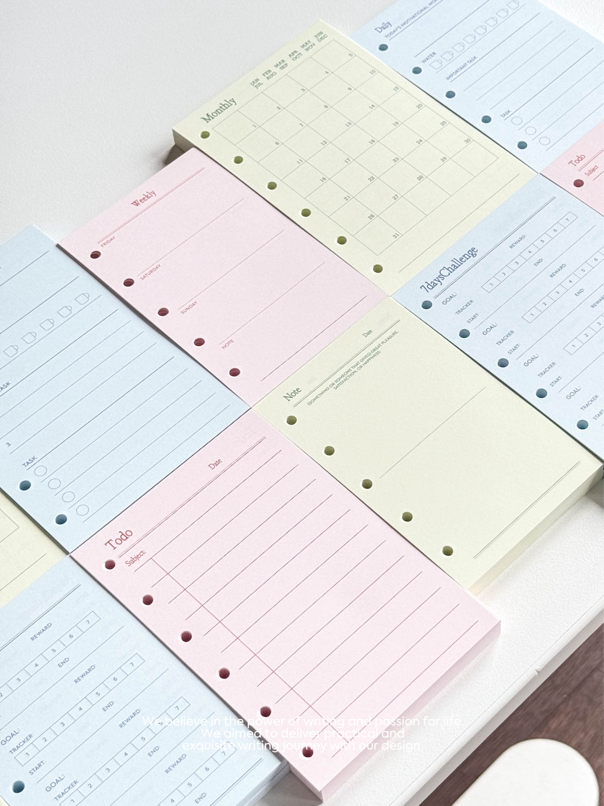 Refill Paper Inserts – A7 / M5 / A6 Sizes | Daily, Weekly, Monthly Planners & More