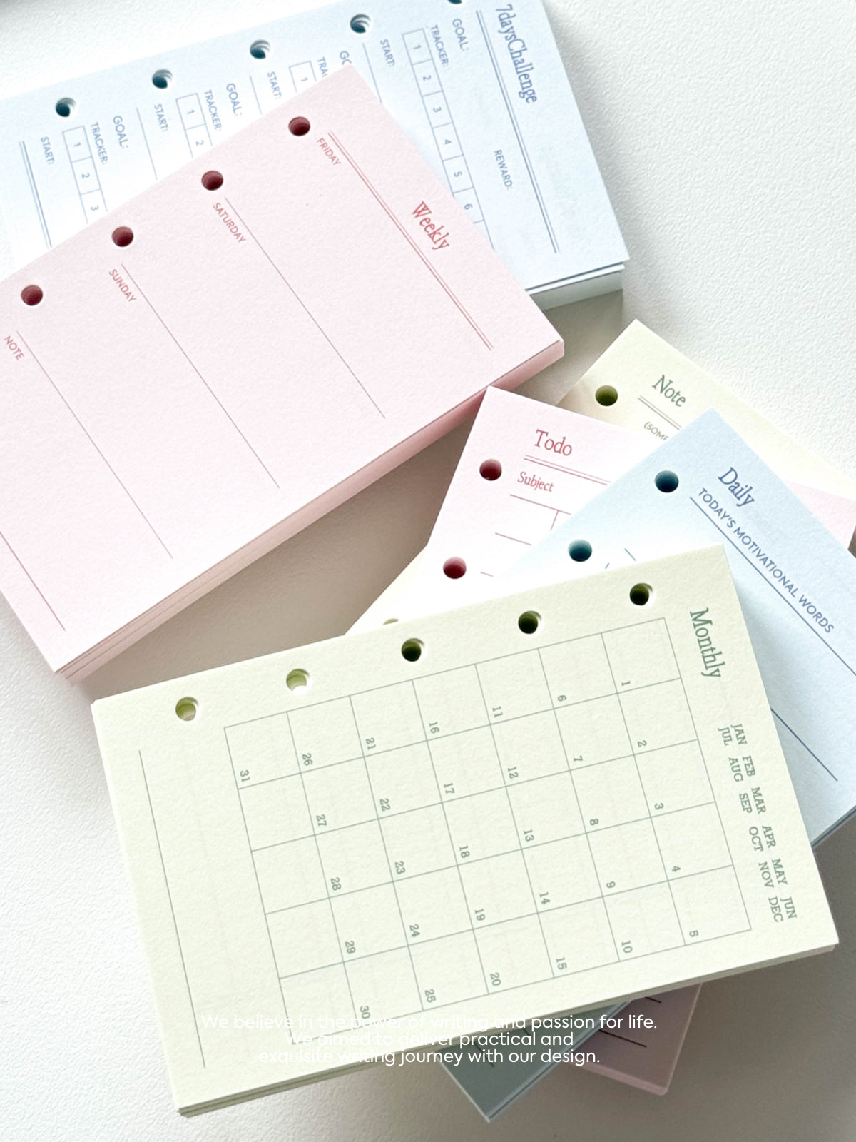 Refill Paper Inserts – A7 / M5 / A6 Sizes | Daily, Weekly, Monthly Planners & More