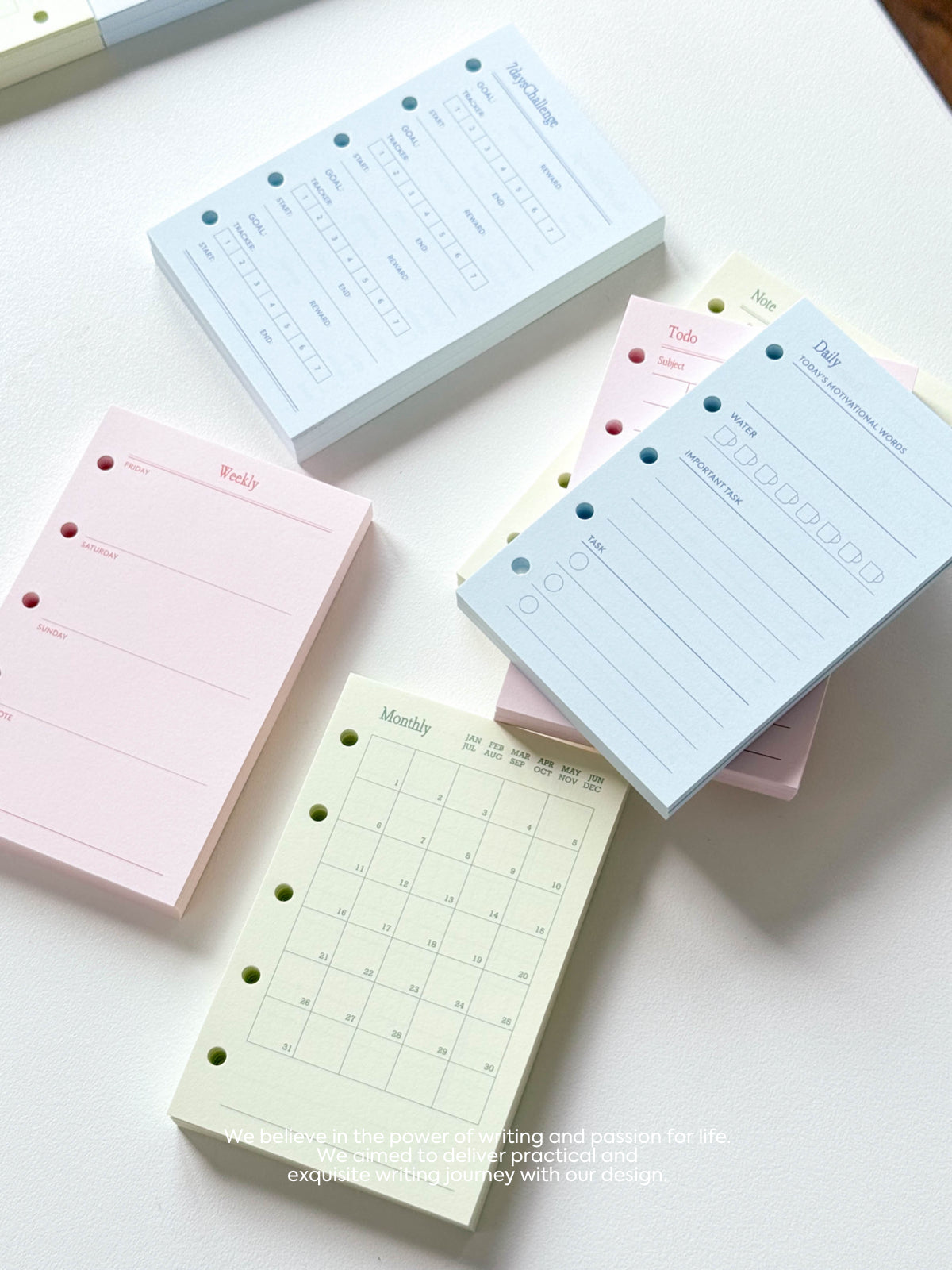 Refill Paper Inserts – A7 / M5 / A6 Sizes | Daily, Weekly, Monthly Planners & More