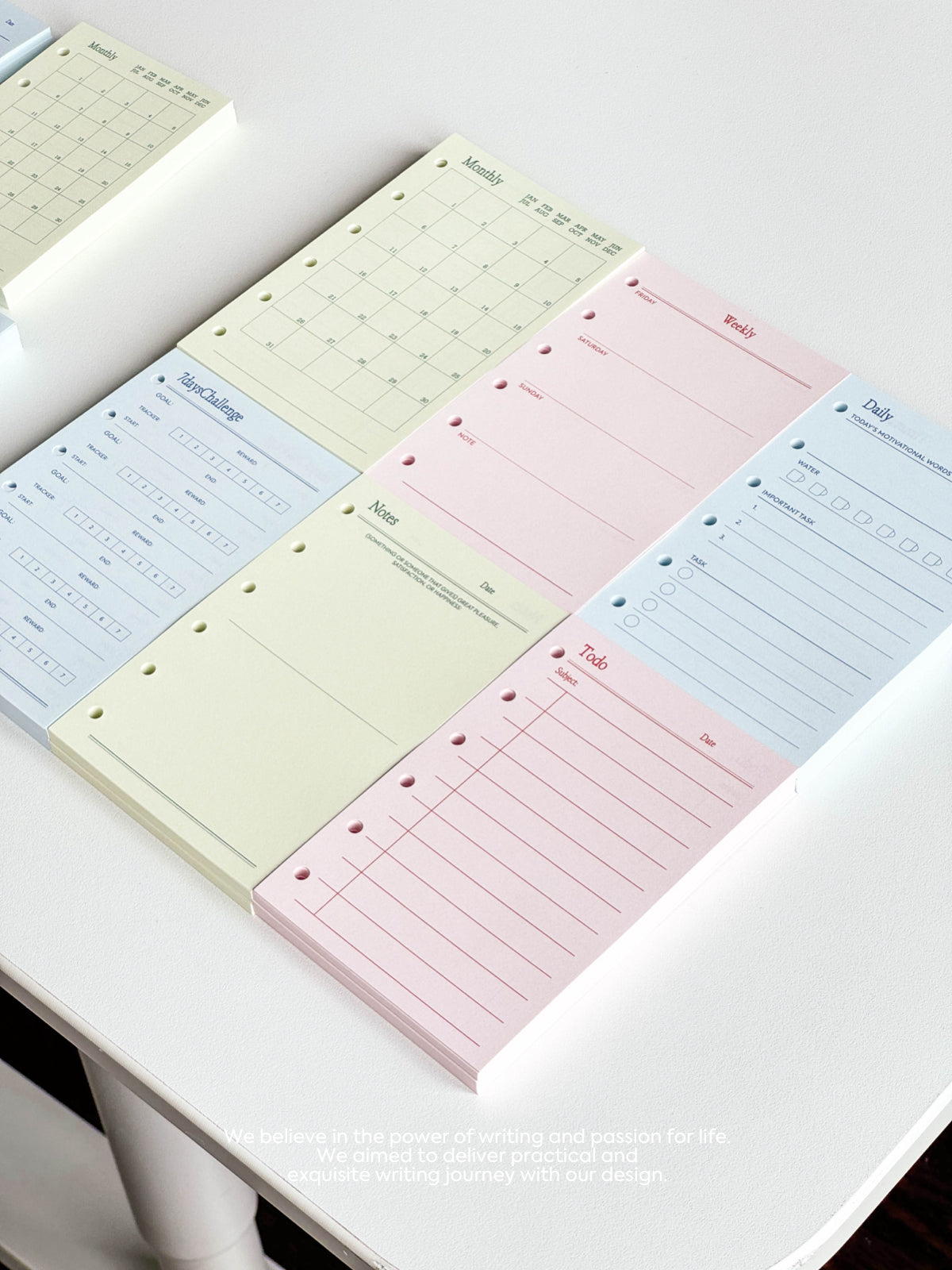 Refill Paper Inserts – A7 / M5 / A6 Sizes | Daily, Weekly, Monthly Planners & More