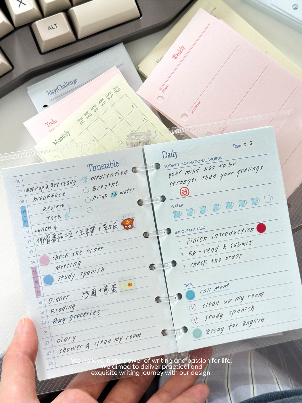 Refill Paper Inserts – A7 / M5 / A6 Sizes | Daily, Weekly, Monthly Planners & More