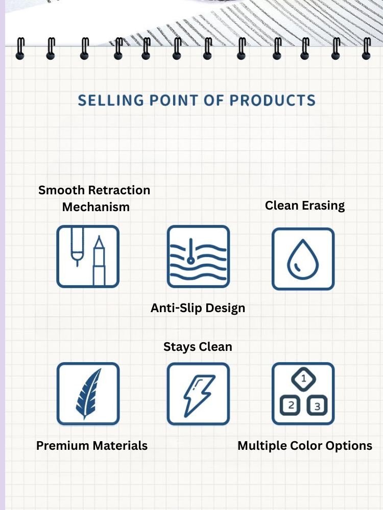 Retractable Eraser with Refills