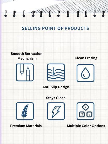 Retractable Eraser with Refills