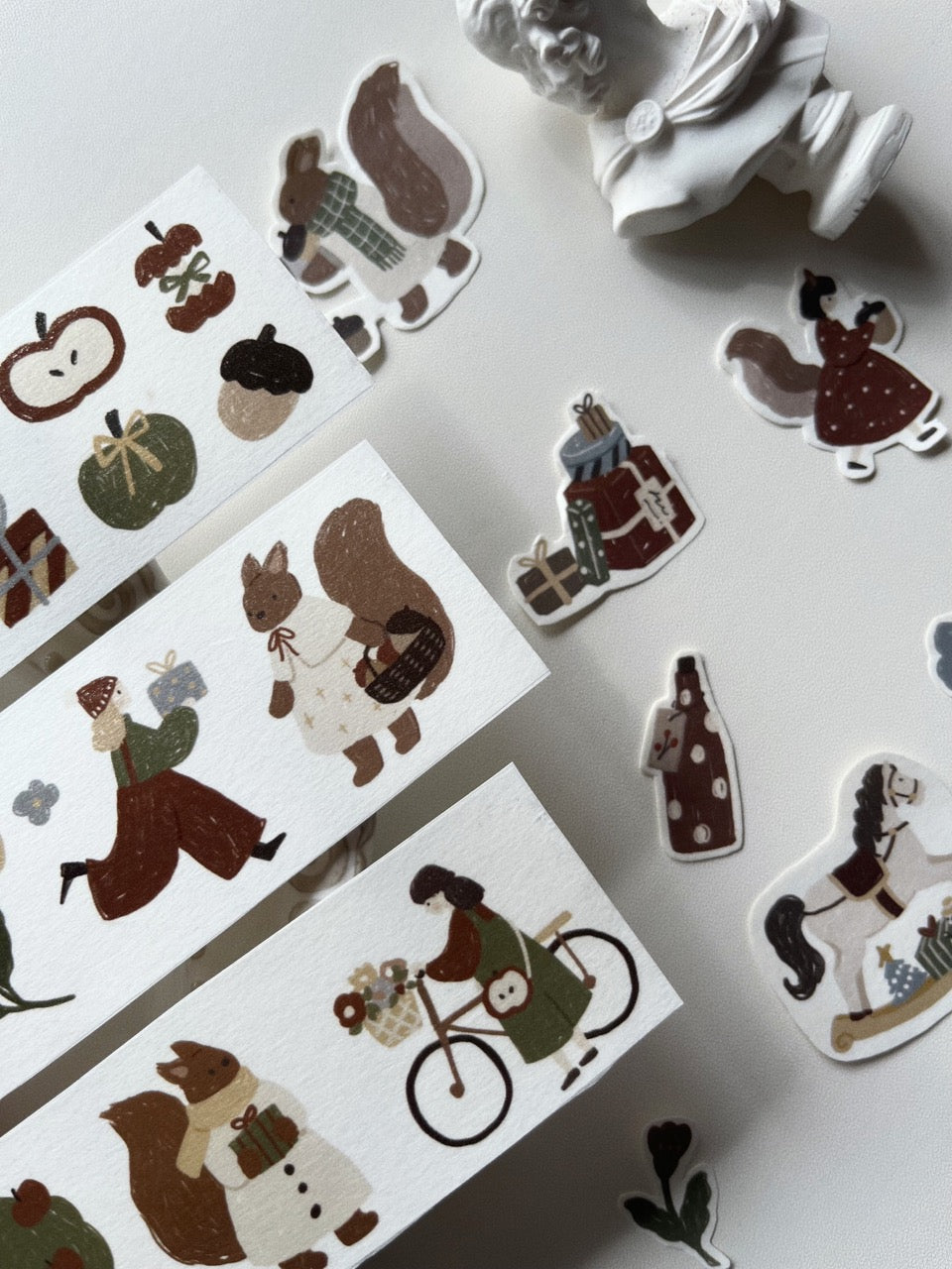 Retro Christmas Party Sticker Tapes