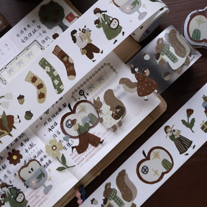 Retro Christmas Party Sticker Tapes