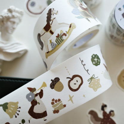 Retro Christmas Party Sticker Tapes