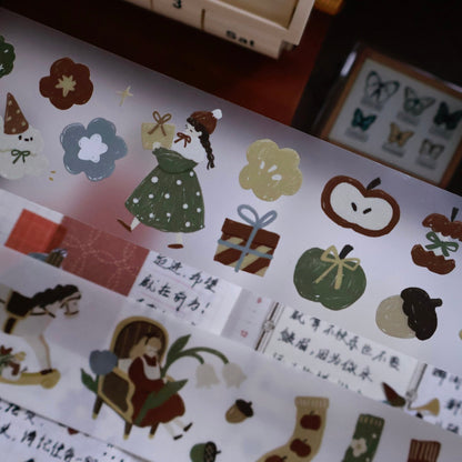 Retro Christmas Party Sticker Tapes