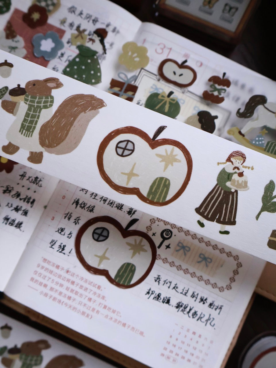 Retro Christmas Party Sticker Tapes