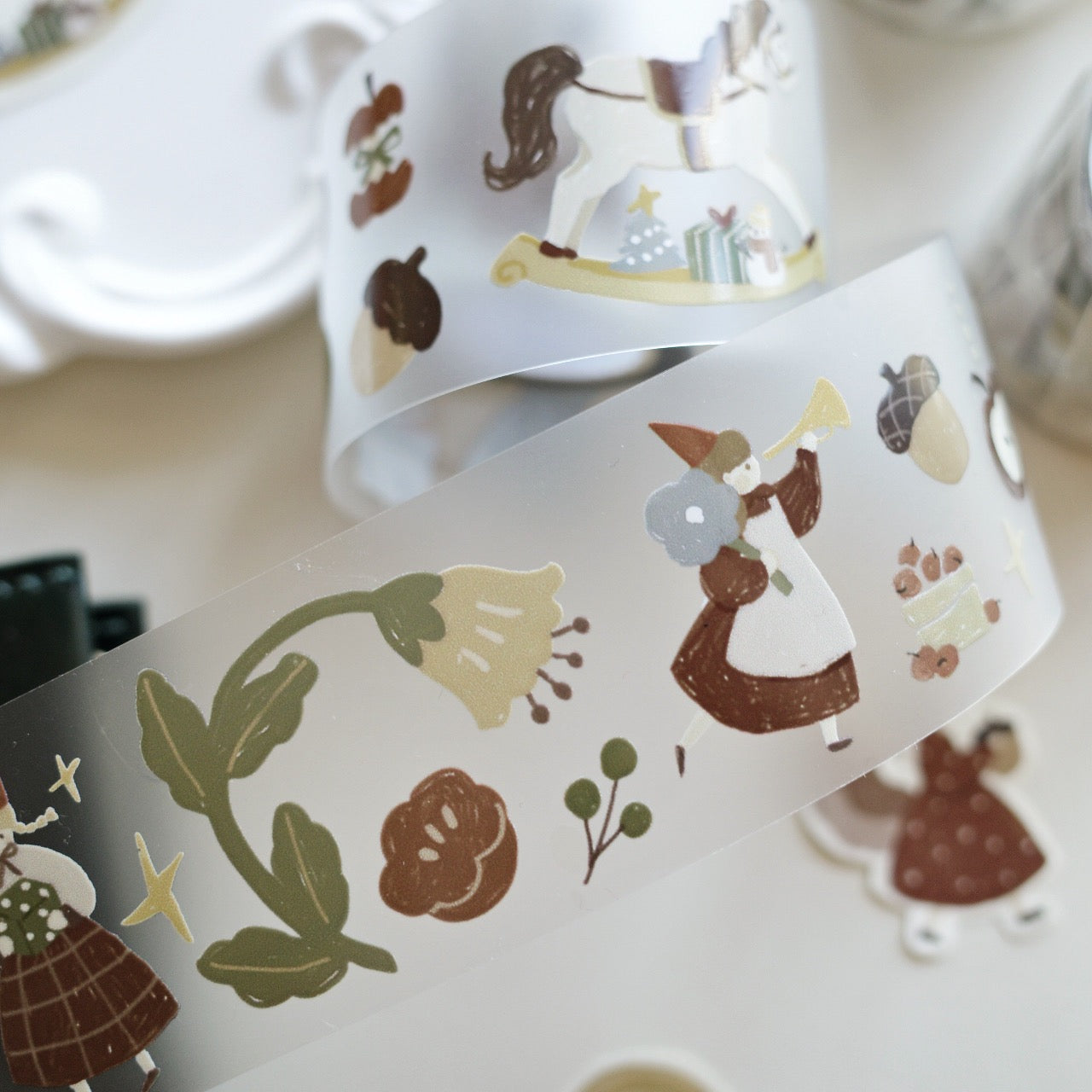 Retro Christmas Party Sticker Tapes