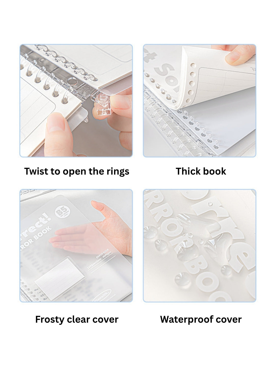 Reusable Mistake Log Loose Leaf Notebook (B5/A4)