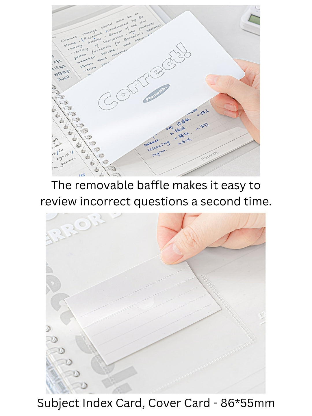 Reusable Mistake Log Loose Leaf Notebook (B5/A4)