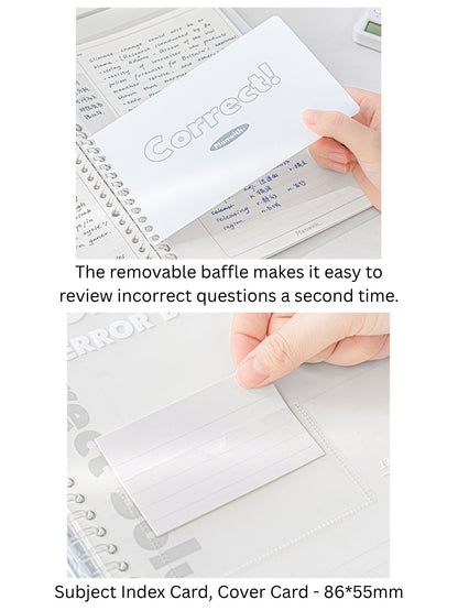 Reusable Mistake Log Loose Leaf Notebook (B5/A4)