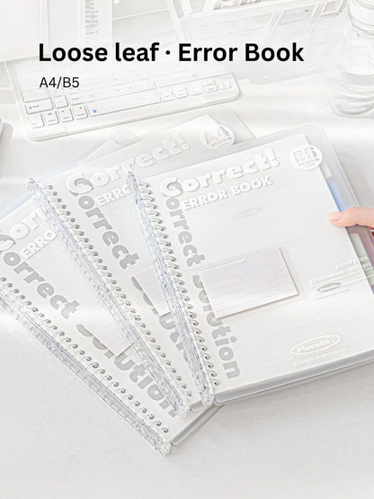 Reusable Mistake Log Loose Leaf Notebook (B5/A4)