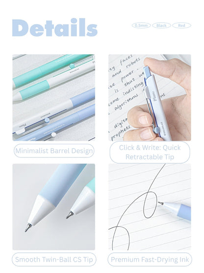 RollRelax Stress-Relieving Gel Pens, 2-Pack, 0.5mm