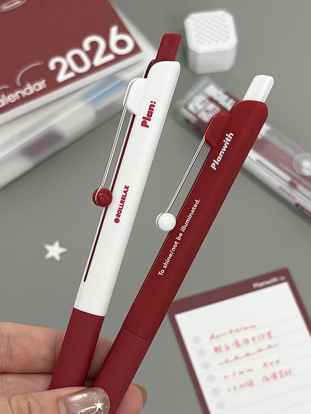 RollRelax Stress-Relieving Gel Pens, 2-Pack, 0.5mm