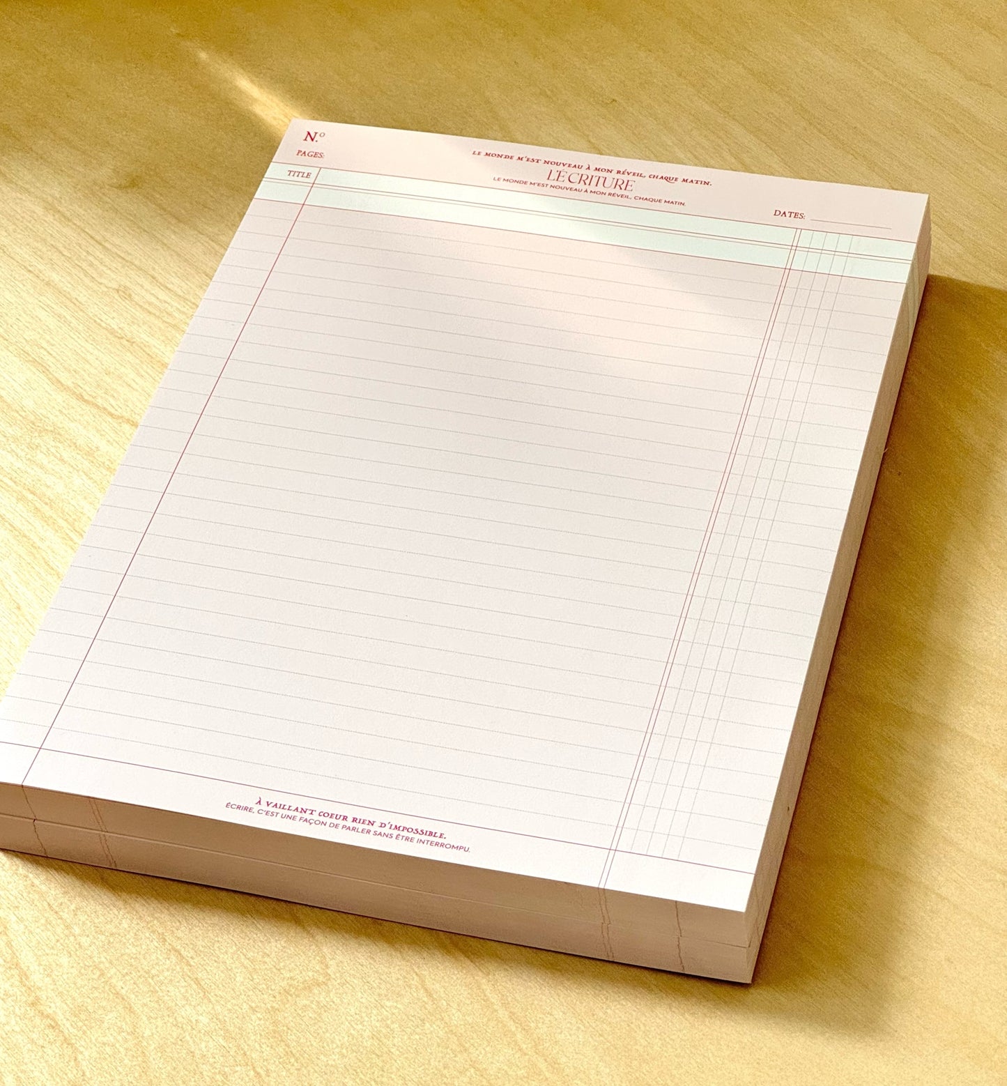 Original B5 Simple French Style Paper Pads - SOLD OUT