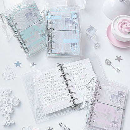 Vintage Window A7 Glitter Binder Journal