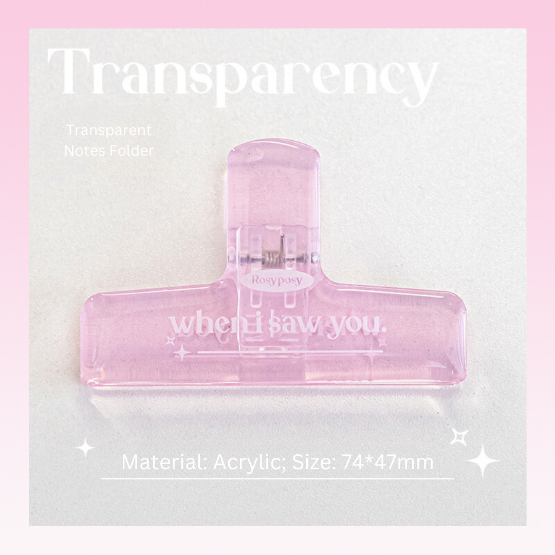 Saw You Collection Transparent Acrylic Clips