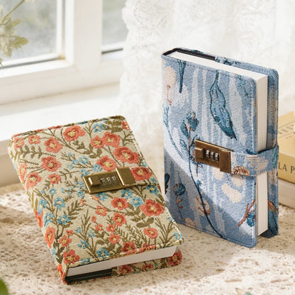 Secret Garden B6 Fabric Vintage Code Lock Journal