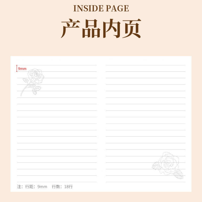 Secret Garden B6 Fabric Vintage Code Lock Journal