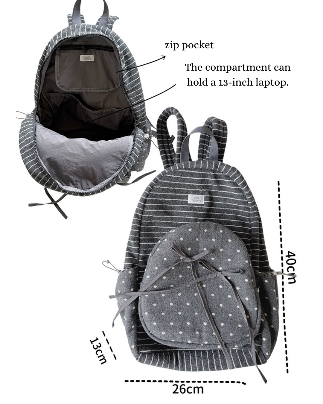 Sesame Dot Winter Commuter Backpacks