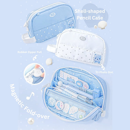 Shellie Magnetic Fold-Down Pencil Case