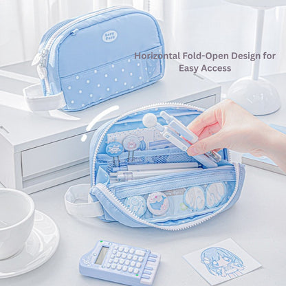 Shellie Magnetic Fold-Down Pencil Case