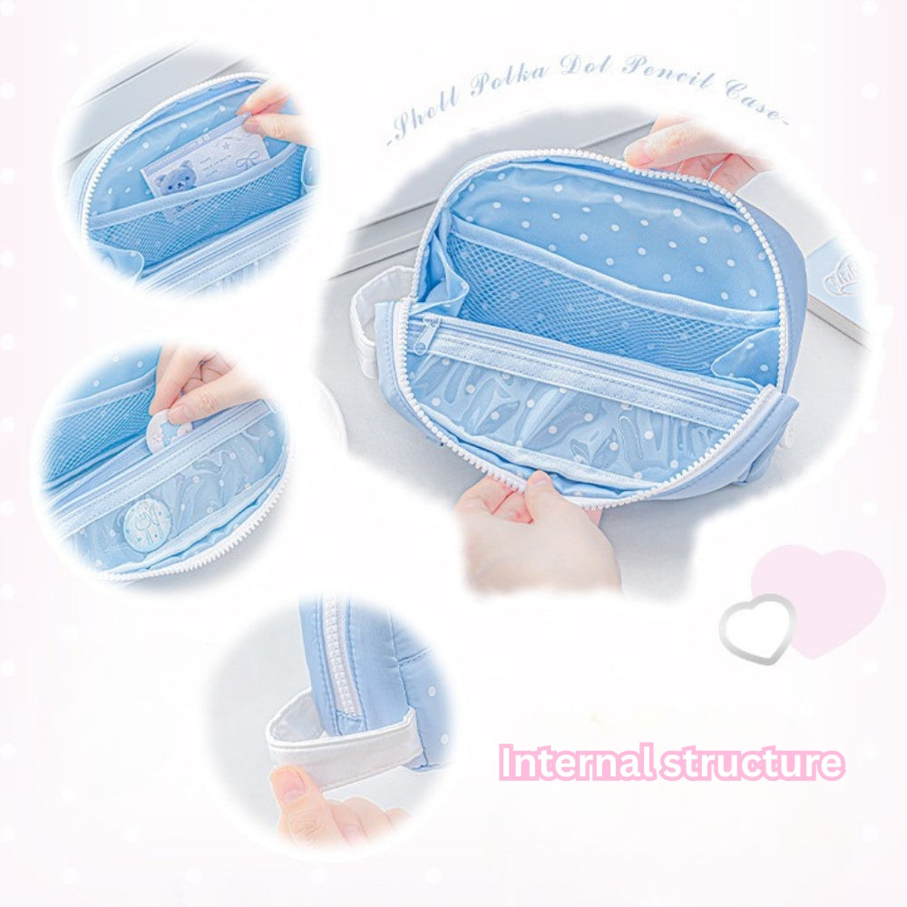 Shellie Magnetic Fold-Down Pencil Case
