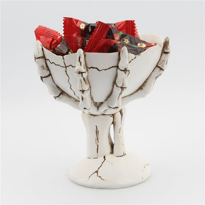 Gothic Skeleton Hand Skull Tray