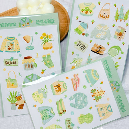 Slow-living A6 Die-cut Sticker Series