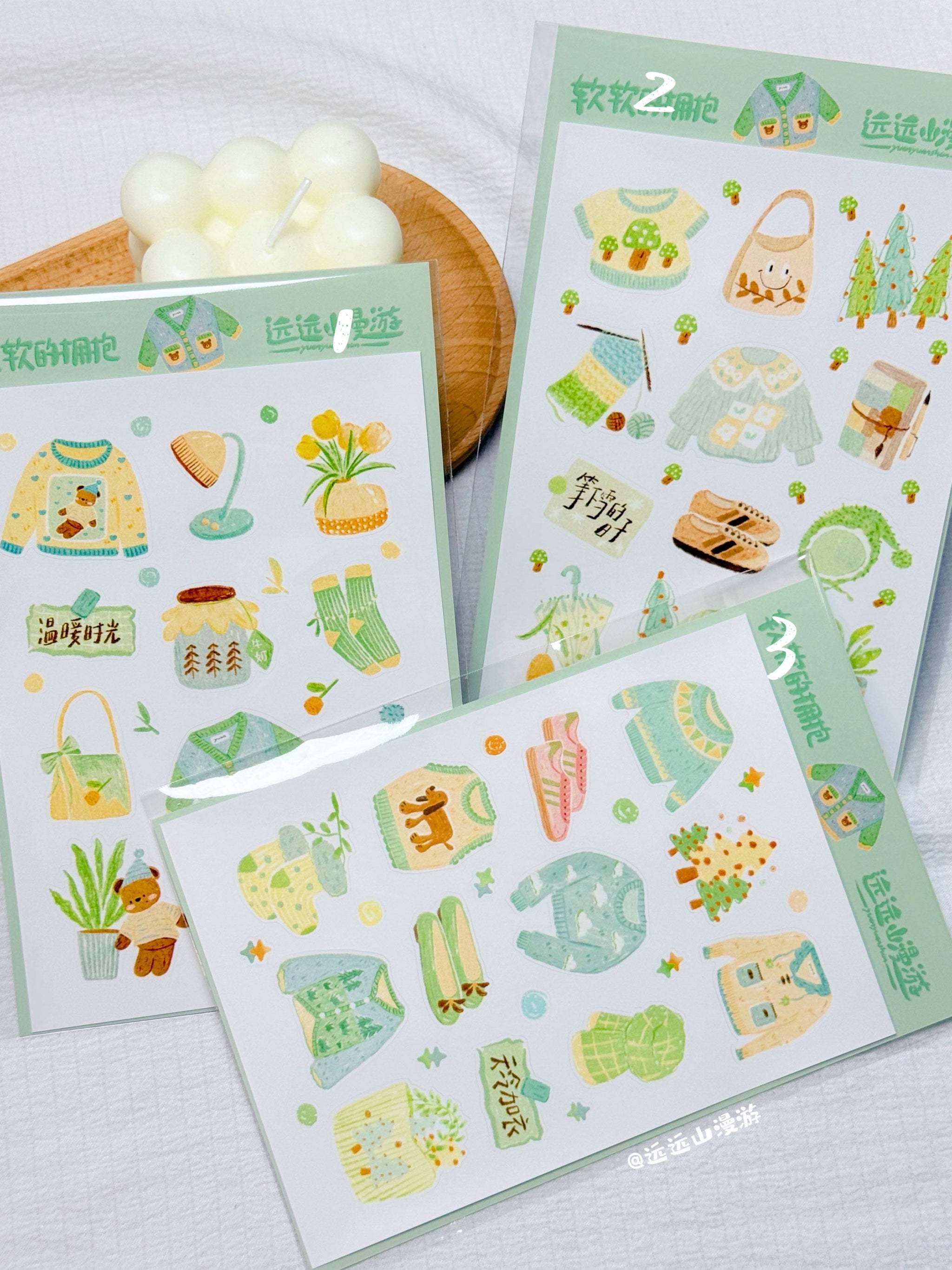 Slow-living A6 Die-cut Sticker Series