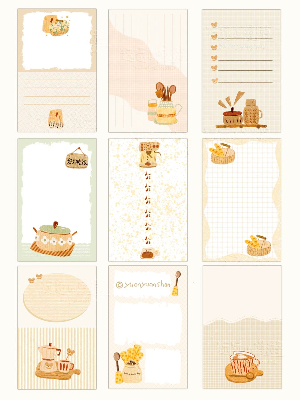 Slow Days Double-Sided Notepads/Refill Pages
