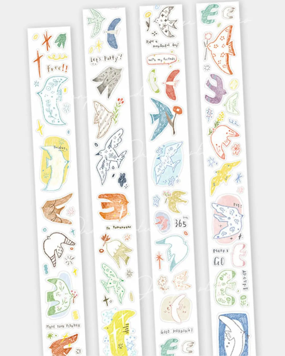 Soaring Birds Collection – Special Ink Die-Cut Washi Tape Set ChicChoi
