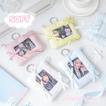 Soft Plush Bow Card Holder