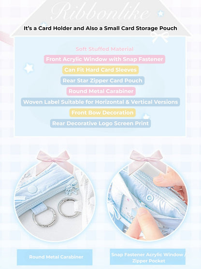 Soft Plush Bow Card Holder