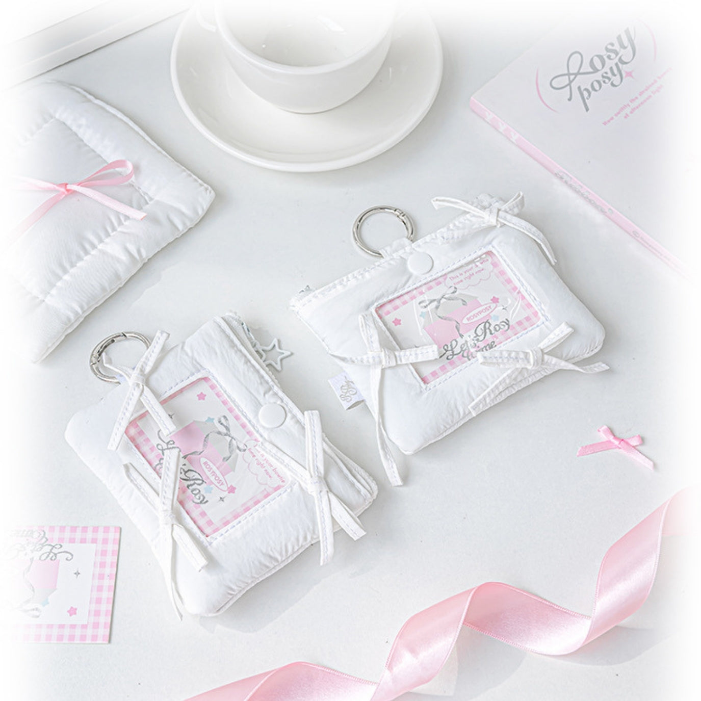 Soft Plush Bow Card Holder