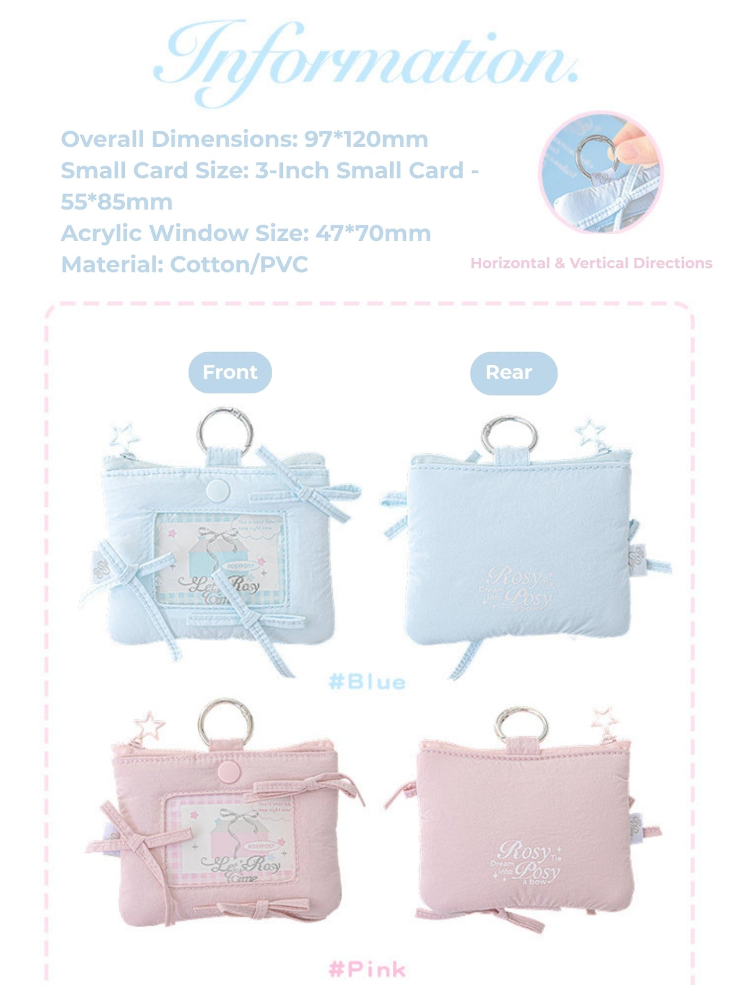 Soft Plush Bow Card Holder