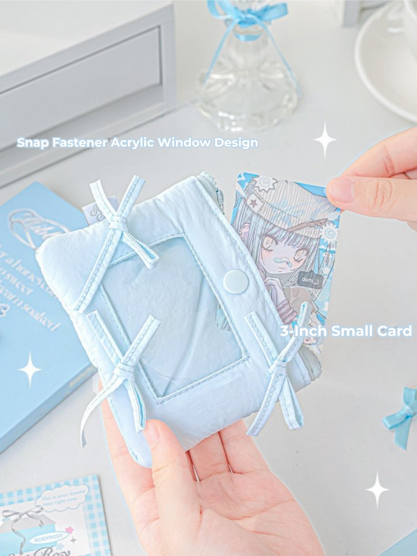 Soft Plush Bow Card Holder