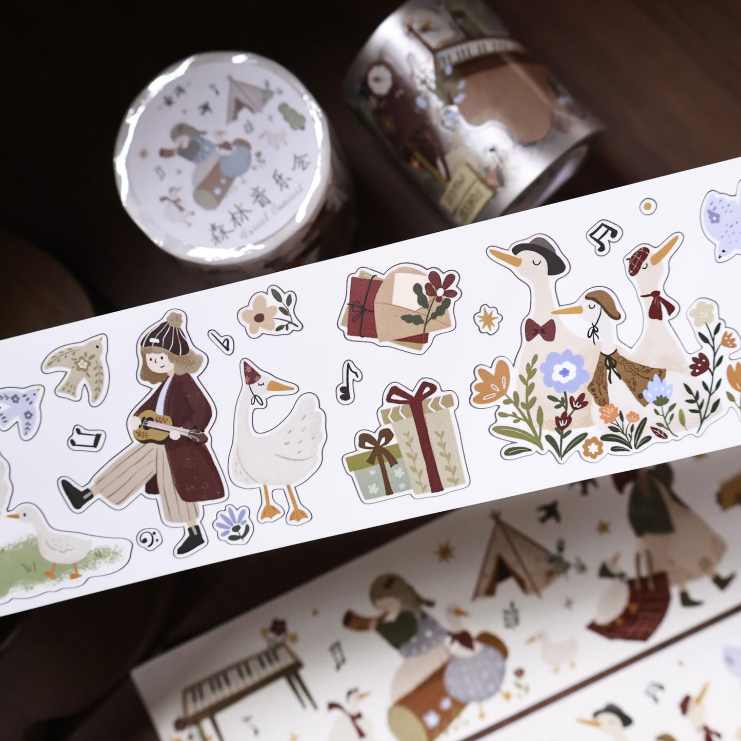 Forest Concert Die-Cut Sticker Tapes