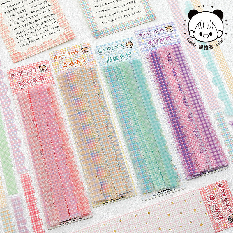 Gingham Edge Sticker Set