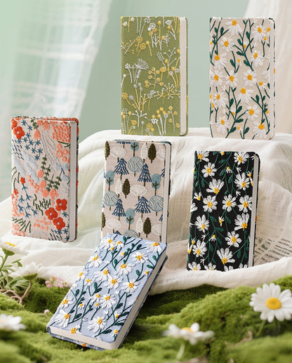 Spring Pulse A6 Floral Embroidered Handheld Notebook