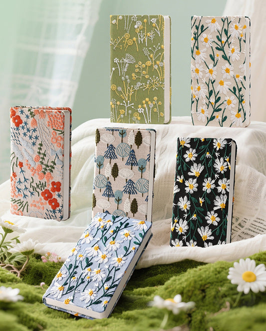 Spring Pulse A6 Floral Embroidered Handheld Notebook