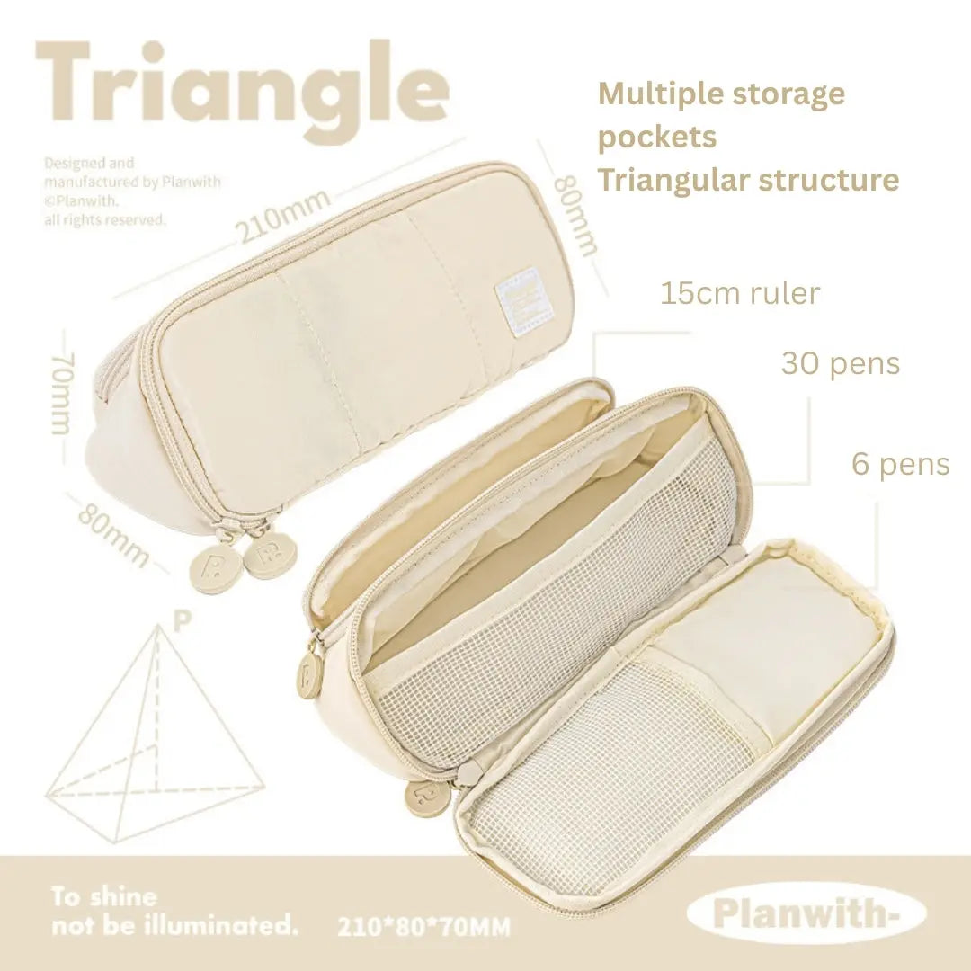 Steady Triangle Pencil Case - ChicChoi